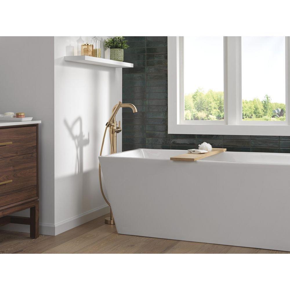 Delta Faucet Champagne Bronze Single Handle Floor Mount Filler (Trim Only) 