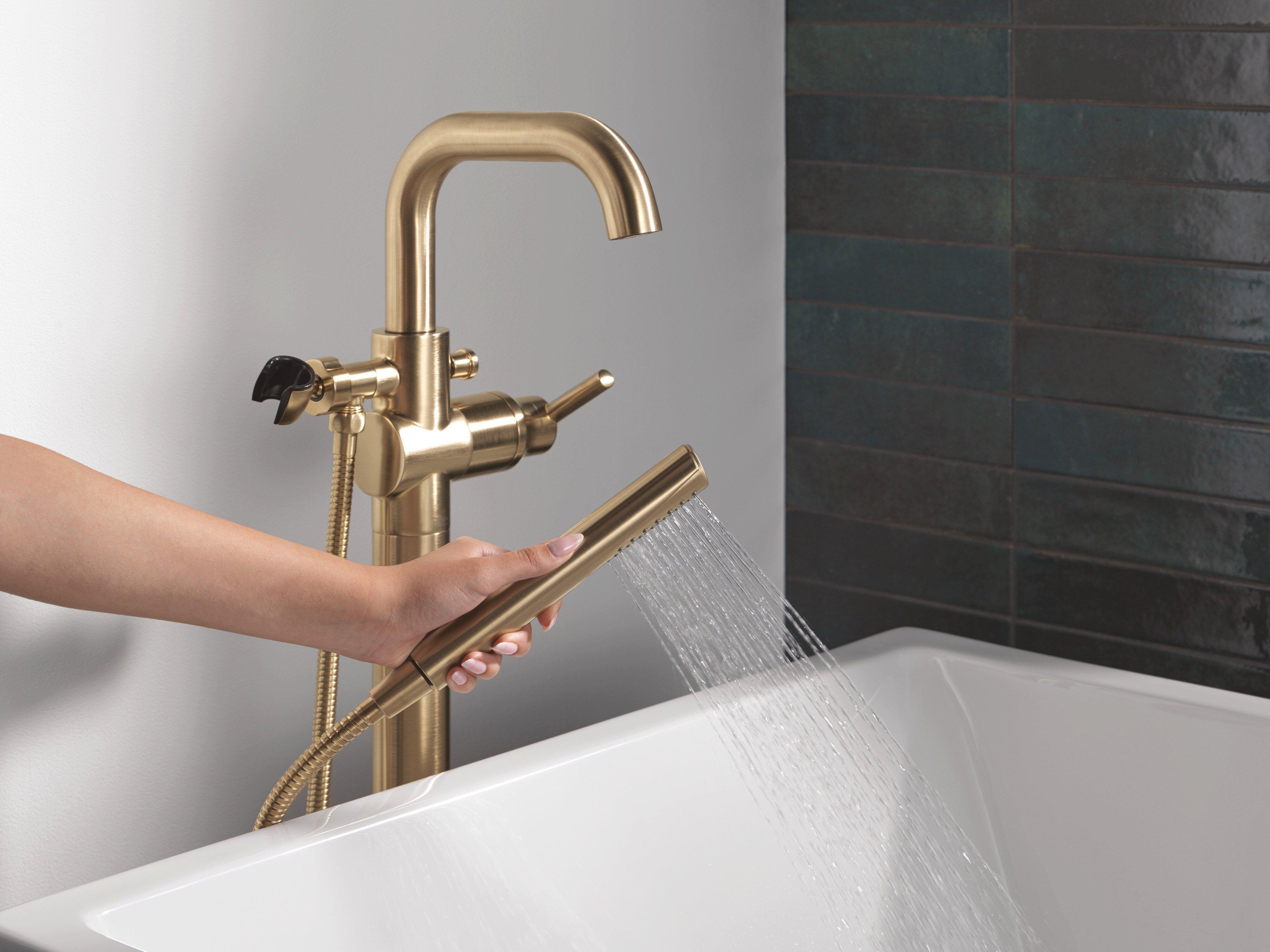 Delta Faucet Champagne Bronze Single Handle Floor Mount Filler (Trim Only) 