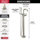 Delta Faucet Stainless Single Handle Floor Mount Filler (Trim Only) 