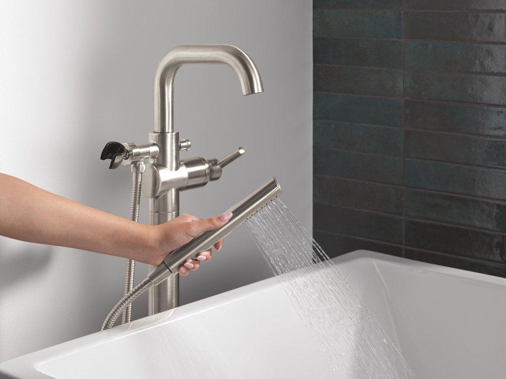 Delta Faucet Stainless Single Handle Floor Mount Filler (Trim Only) 