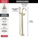 Delta Faucet Polished Nickel Single Handle Floor Mount Filler with Handshower (Trim Only) 