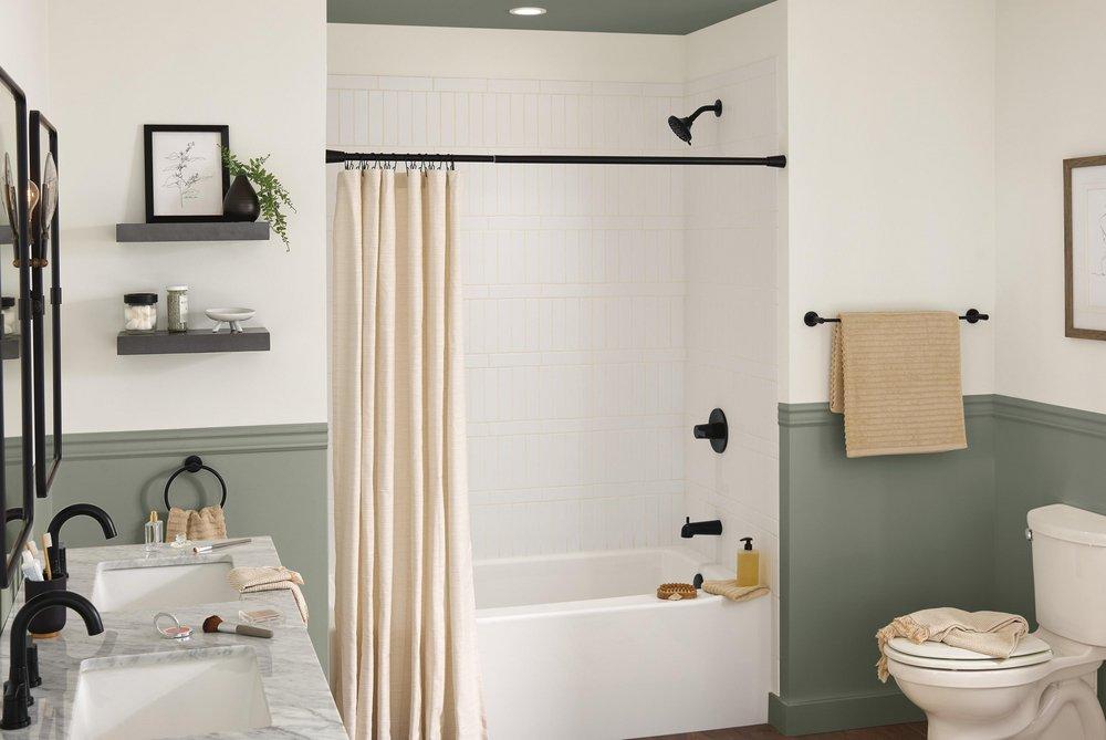 Single Handle Multi Function Bathtub & Shower Faucet in Matte Black (Trim Only) 