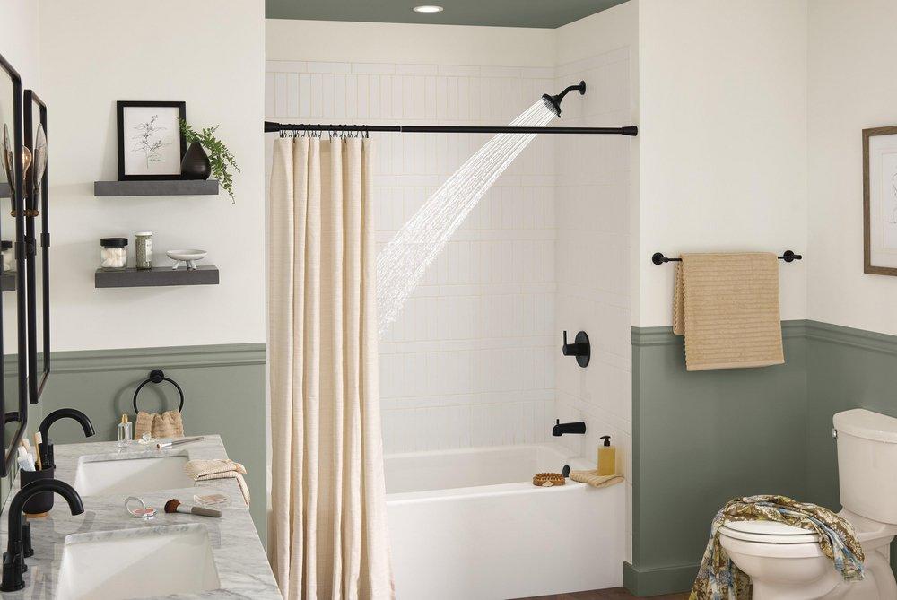 Single Handle Multi Function Bathtub & Shower Faucet in Matte Black (Trim Only) 