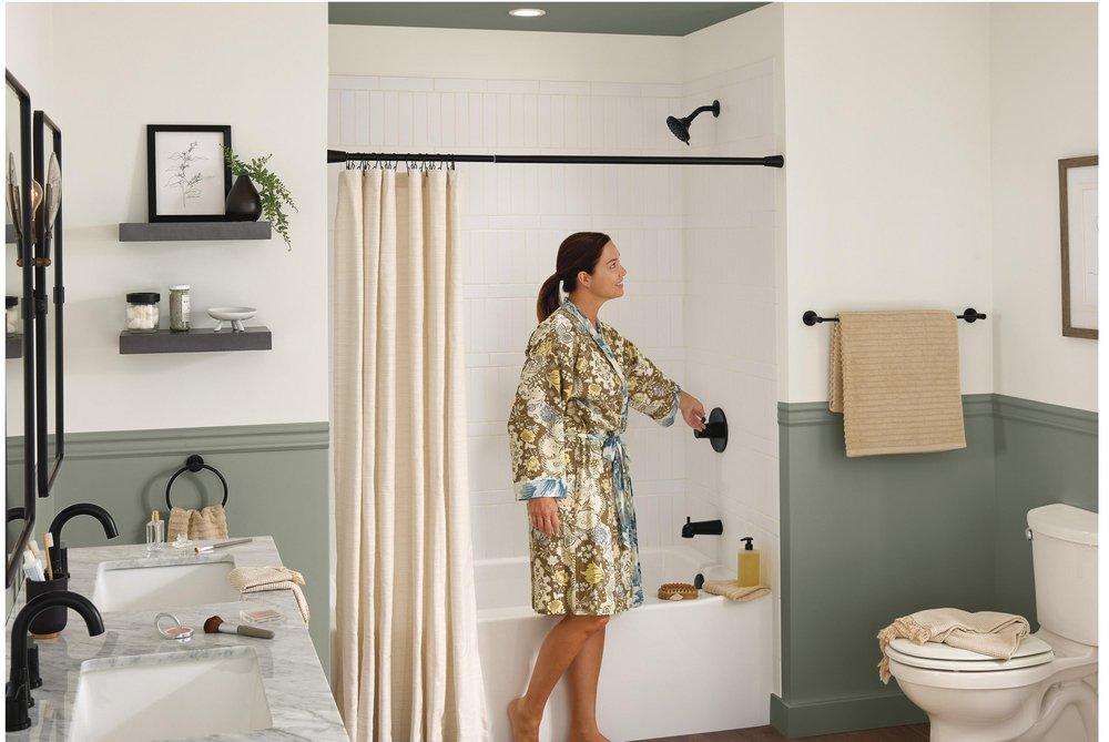 Single Handle Multi Function Bathtub & Shower Faucet in Matte Black (Trim Only) 