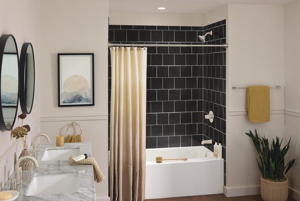 Single Handle Multi Function Bathtub & Shower Faucet in Brushed Nickel (Trim Only) 