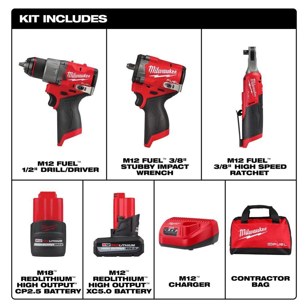 M12 FUEL 3-TOOL COMBO KIT 