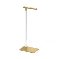 Wall Mont Toilet Paper Holder in Brushed Brass/Acrylic