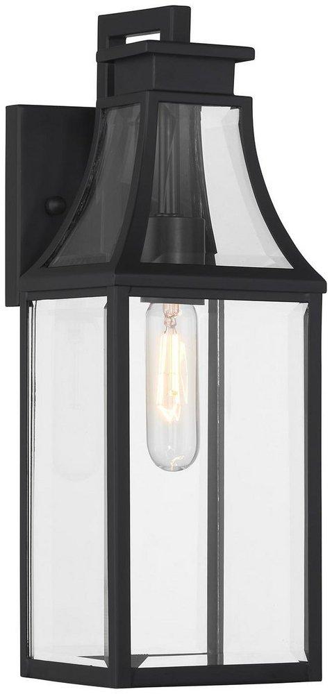 EMERY 1-LIGHT OUTDOOR WALL LANTERN IN MATTE BLACK 