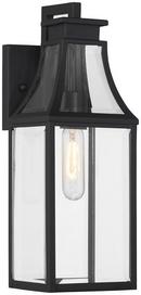 EMERY 1-LIGHT OUTDOOR WALL LANTERN IN MATTE BLACK 