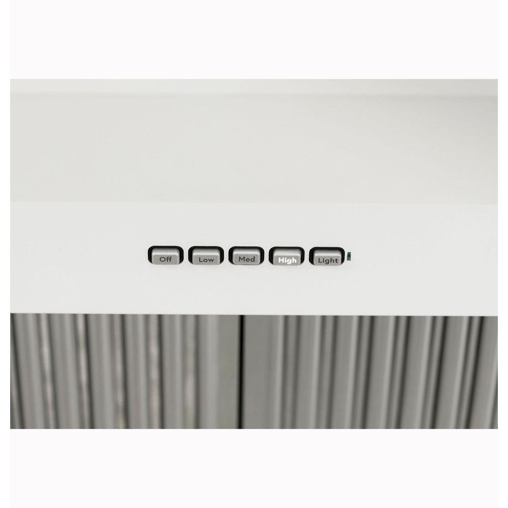 36 in. Commercial-Style Wall-Mount Hood in Matte White 