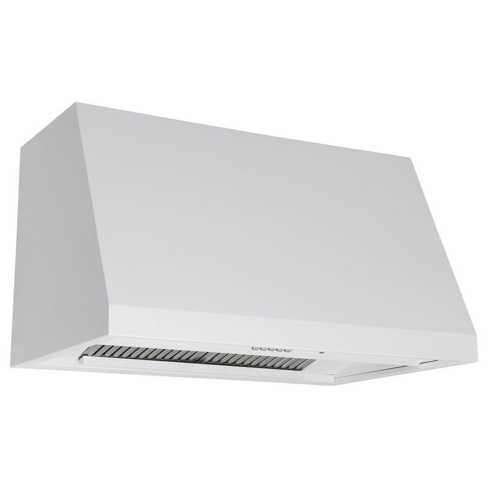 36 in. Commercial-Style Wall-Mount Hood in Matte White 