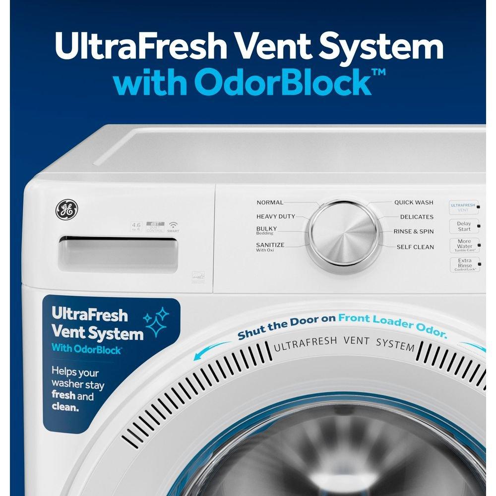 GE 4.8 CU FT FRONTLOAD WASHER WITH UFV WHITE 