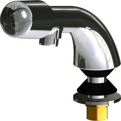 Single Handle Metering Bathroom Sink Faucet in Polished Chrome