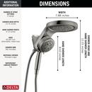 DELTA UNIVERSAL SHOWERING COMPONENTS: 6-SETTING HYDRORAIN WITH PROCLEAN 