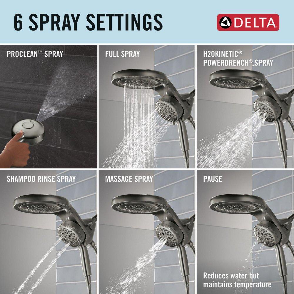 DELTA UNIVERSAL SHOWERING COMPONENTS: 6-SETTING HYDRORAIN WITH PROCLEAN 