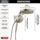 DELTA UNIVERSAL SHOWERING COMPONENTS: 6-SETTING HYDRORAIN WITH PROCLEAN 