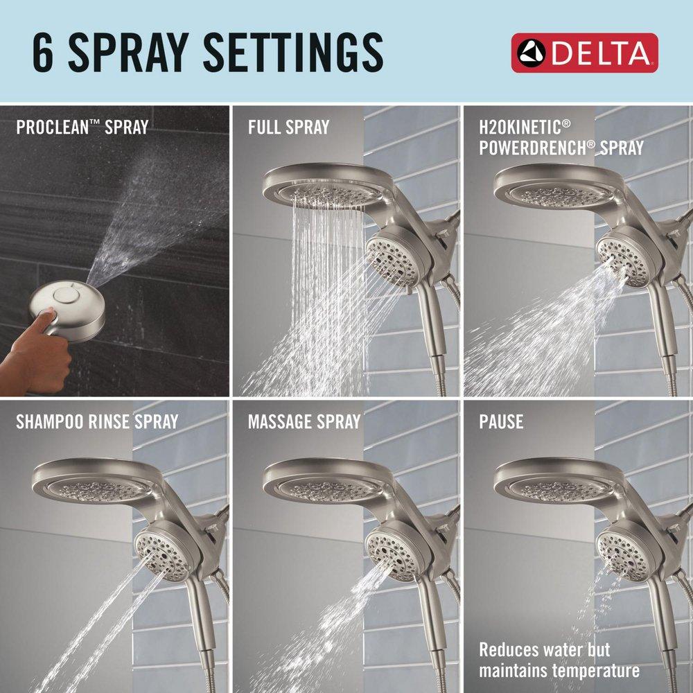 DELTA UNIVERSAL SHOWERING COMPONENTS: 6-SETTING HYDRORAIN WITH PROCLEAN 