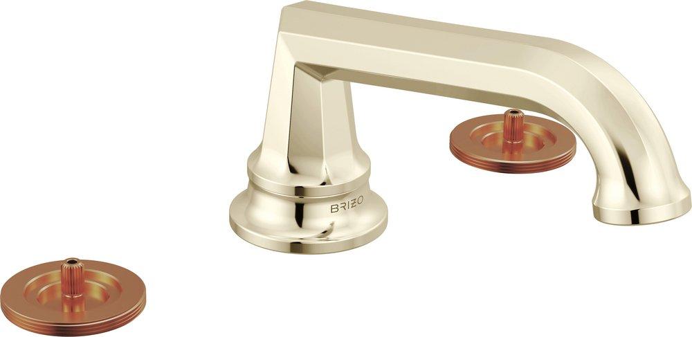 Two Handle Widespread Bathroom Sink Faucet in Polished Nickel (Handles Sold Separately) 