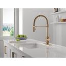 Single Handle Pull Down Kitchen Faucet in Champagne Bronze 