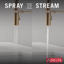 Single Handle Pull Down Kitchen Faucet in Champagne Bronze 