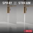 Single Handle Pull Down Kitchen Faucet in Champagne Bronze 