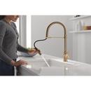 Single Handle Pull Down Kitchen Faucet in Champagne Bronze 