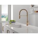 Single Handle Pull Down Kitchen Faucet in Champagne Bronze 