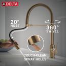 Single Handle Pull Down Kitchen Faucet in Champagne Bronze 