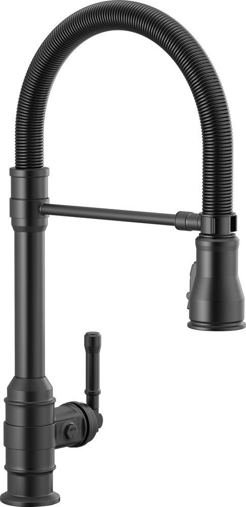 DELTA BRODERICK SINGLE HANDLE PULL-DOWN KITCHEN FAUCET WITH SPRING SPOUT 