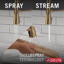 Single Handle Pull Down Kitchen Faucet in Champagne Bronze 