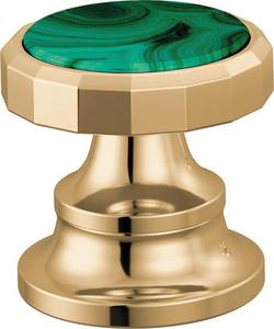 Widespread Lavatory Wheel Handle Kit in Polished Gold/Malachite