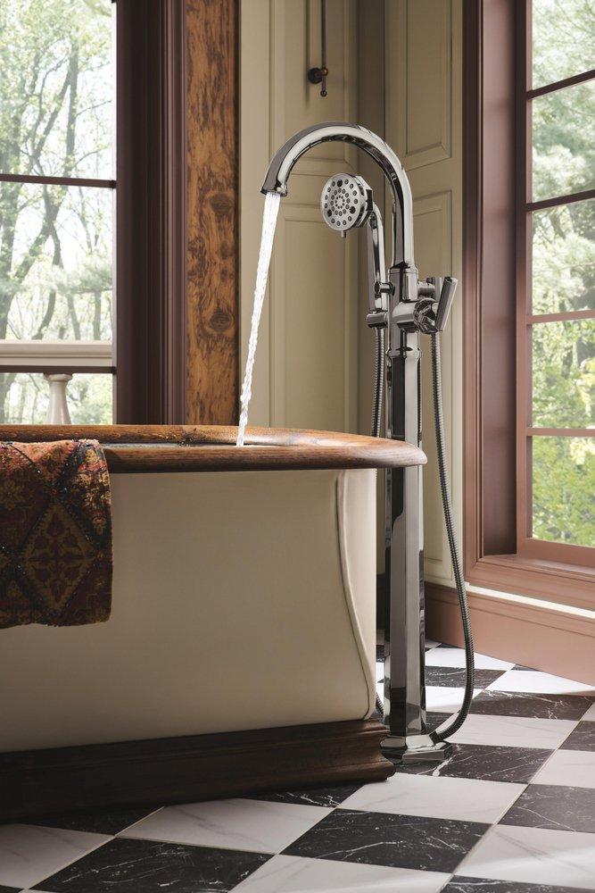 BRIZO BEAUCLERE SINGLE-HANDLE FREESTANDING TUB FILLER - LESS HANDLE 