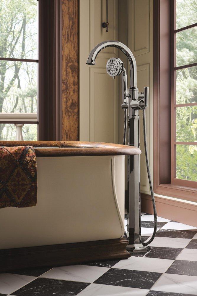 BRIZO BEAUCLERE SINGLE-HANDLE FREESTANDING TUB FILLER - LESS HANDLE 