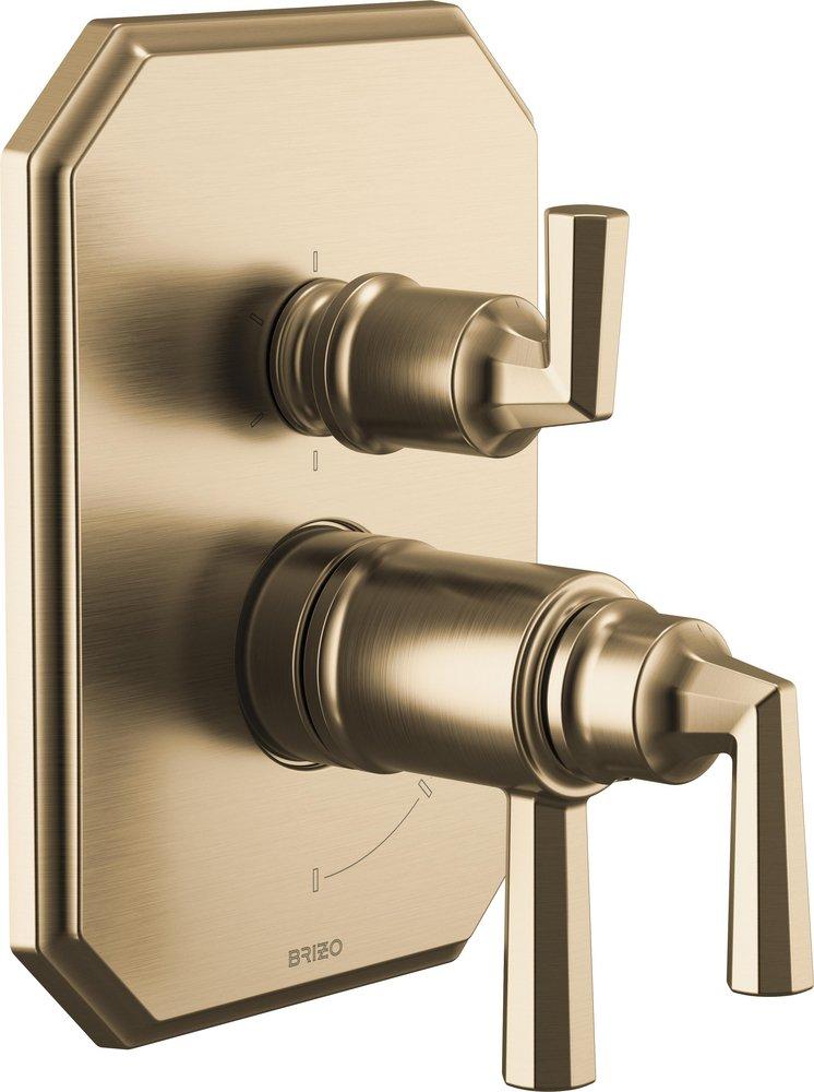BRIZO BEAUCLERE TEMPASSURE THERMOSTATIC VALVE WITH INTEGRATED 6-FUNCTION DIVERTER TRIM 