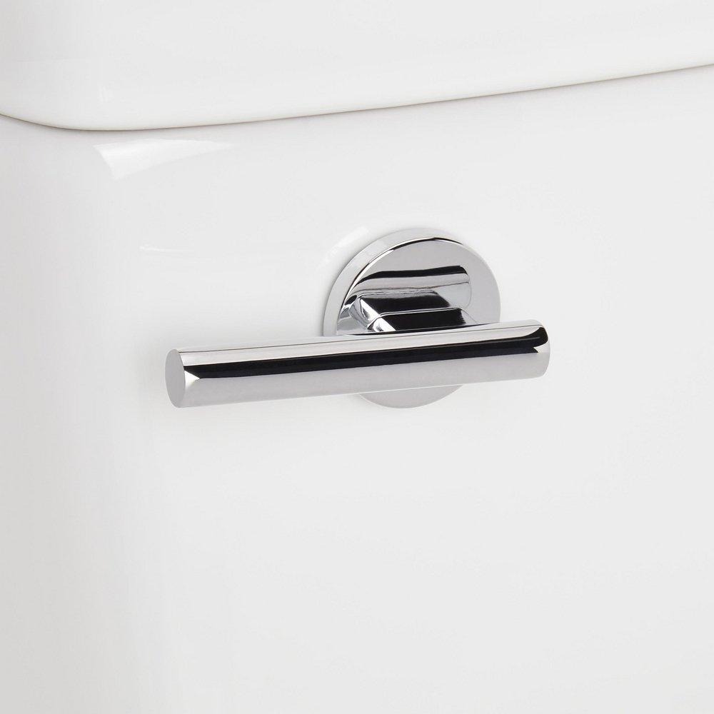 BRINSTEAD ONE-PIECE ELONGATED SKIRTED TOILET WITH ANGELOU BIDET SEAT - CHROME HANDLE 