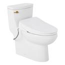 1.28 gpf One Piece Elongated Skirted Toilet with Angelou Bidet Seat and Brushed Gold Handle