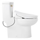 BRINSTEAD ONE-PIECE ELONGATED SKIRTED TOILET WITH ANGELOU BIDET SEAT - BRUSHED GOLD HANDLE 