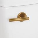 BRINSTEAD ONE-PIECE ELONGATED SKIRTED TOILET WITH ANGELOU BIDET SEAT - BRUSHED GOLD HANDLE 