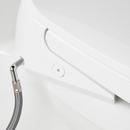 BRINSTEAD ONE-PIECE ELONGATED SKIRTED TOILET WITH ANGELOU BIDET SEAT - BRUSHED NICKEL HANDLE 