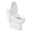BRINSTEAD ONE-PIECE ELONGATED SKIRTED TOILET WITH ANGELOU BIDET SEAT - BRUSHED NICKEL HANDLE 