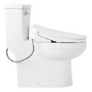 BRINSTEAD ONE-PIECE ELONGATED SKIRTED TOILET WITH ANGELOU BIDET SEAT - BRUSHED NICKEL HANDLE 