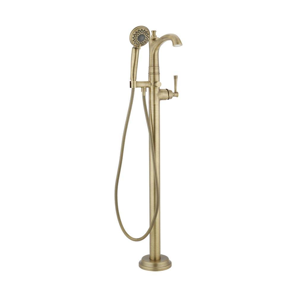 BEASLEY FREESTANDING TUB FAUCET - WITH ROUGH-IN VALVE WITH STOPS - AGED BRASS 