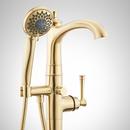 BEASLEY FREESTANDING TUB FAUCET - WITH ROUGH-IN VALVE WITH STOPS - BRUSHED GOLD 