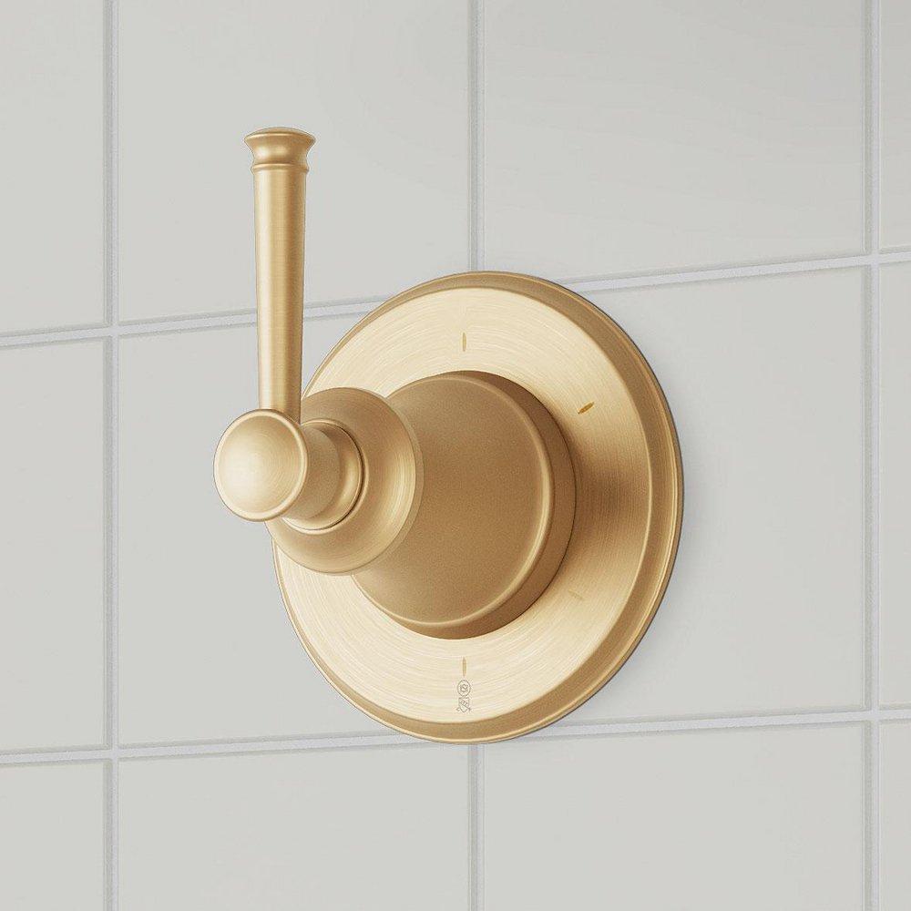BEASLEY IN-WALL SHOWER DIVERTER WITH 3/4" VALVE - BRUSHED GOLD 