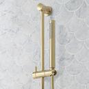 LEXIA THERMOSTATIC SHOWER SYSTEM WITH 3 BODY SPRAYS, SLIDE BAR AND HAND SHOWER - POLISHED BRASS 