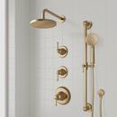 BEASLEY THERMOSTATIC SHOWER SYSTEM WITH SLIDE BAR AND HAND SHOWER - AGED BRASS 