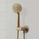 BEASLEY THERMOSTATIC SHOWER SYSTEM WITH DUAL SHOWERHEADS AND HAND SHOWER - AGED BRASS 