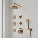 BEASLEY THERMOSTATIC SHOWER SYSTEM WITH 3 BODY SPRAYS AND HAND SHOWER - AGED BRASS 