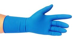 14 mil Powder Free Disposable Latex Gloves, Box of 50, Blue, XL