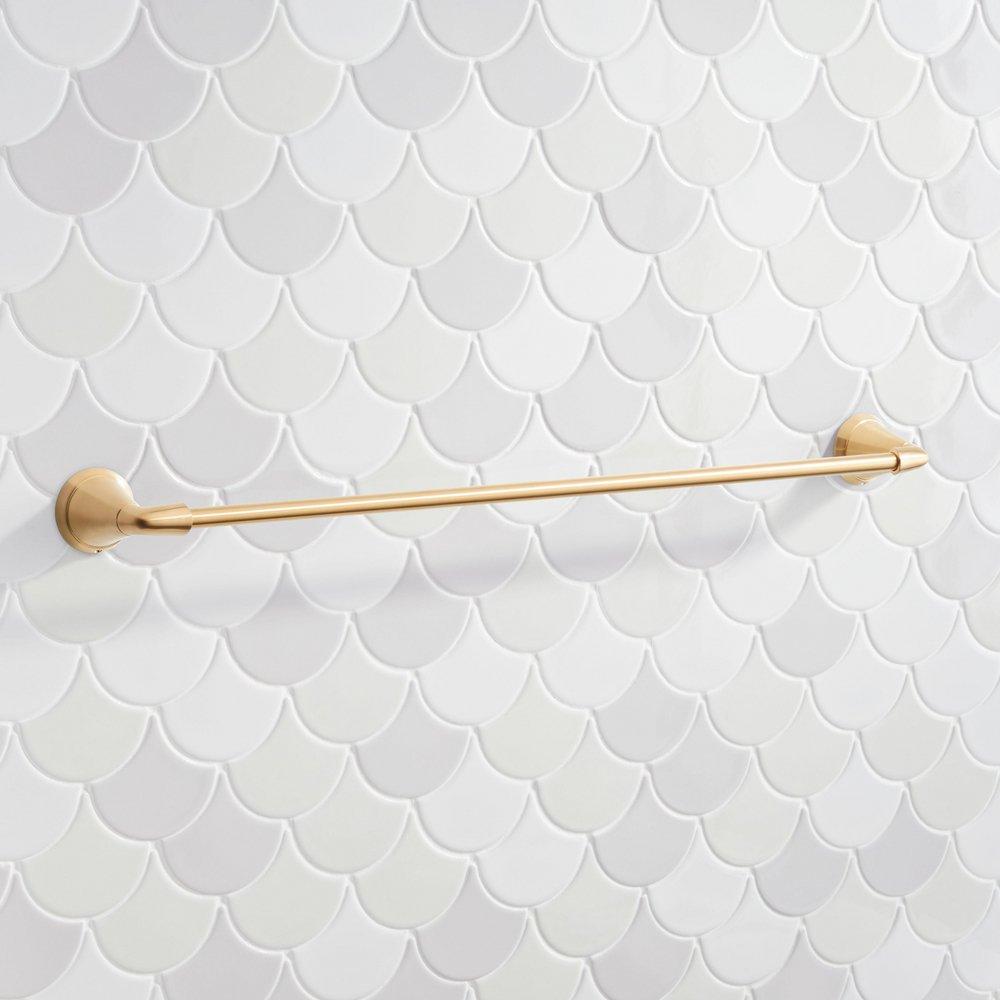 24" PROVINCETOWN TOWEL BAR - BRUSHED GOLD 